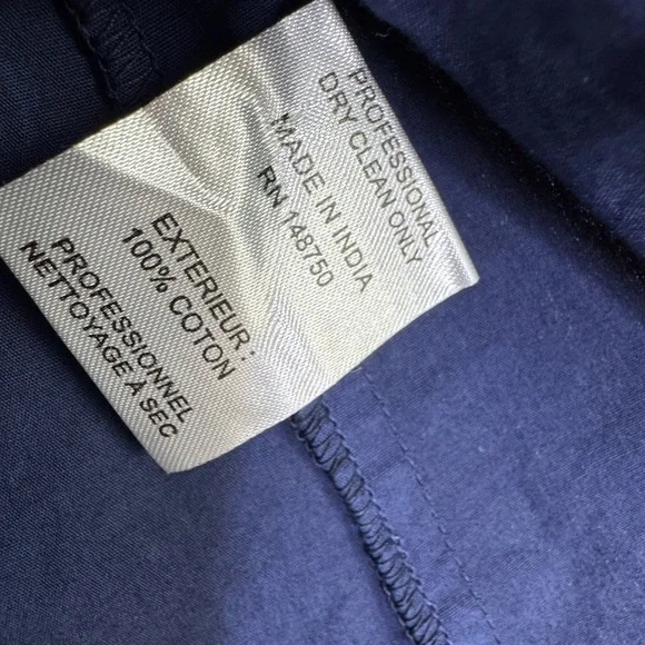 SEA New York "Evelyn" cotton tie dye blouse top XS blue white eylet lace ruffles - Picture 5 of 9